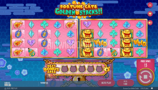 Fortune Cats Golden Stacks slot features